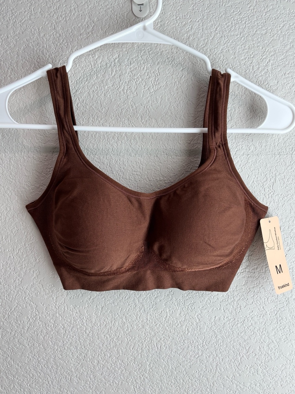 NWT Truekind Daily Comfort Wireless Shaper Bra Chocolate Brown Women’s Medium